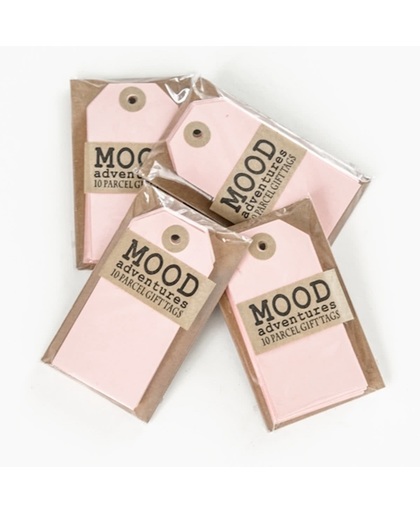 Labels Papier Pastel Roze, 4 Pakketjes | Beschrijfbare labels | Labels met gaatje