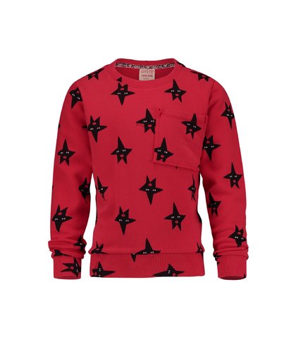 sweater Noya met sterren rood