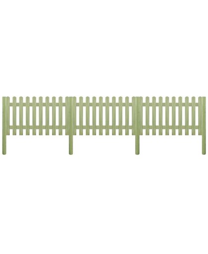 vidaxl Clôture avec poteaux Bois de pin imprégné 5,1 m 150 cm 6 / 9 cm