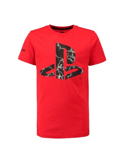 T-shirt met Playstation opdruk rood
