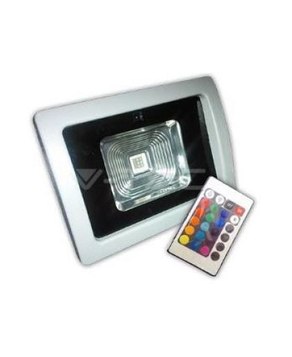 Projecteur LED RGB 10W avec télécommande RGB - multicolore