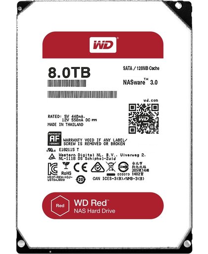 Western Digital Red HDD 8000GB SATA III interne harde schijf