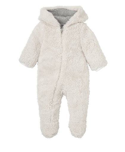 newborn fluffy onesie Theodore ecru