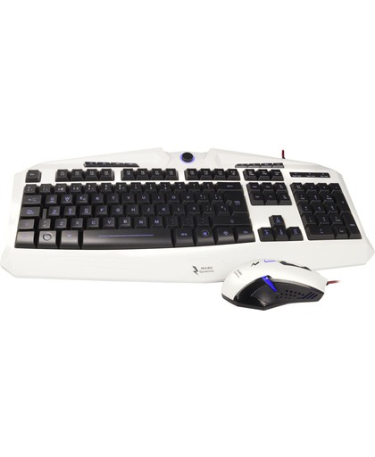Mars Gaming MCPZE1 Zwart, Wit toetsenbord