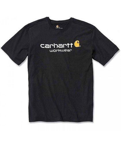 Carhartt Core Logo Black  S-S T-Shirt Heren