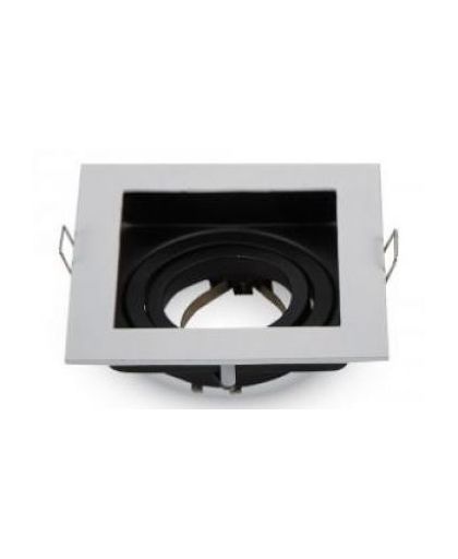 v tac Plafond Carré Blanc GU10 métal réglable 15° pour Spot LED - 3597 - V-TAC