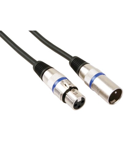 Velleman Cable professionnel xlr, xlr male vers xlr femelle (1m noir) - VELLEMAN