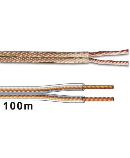 Velleman Cable professionnel pour enceintes 2 x 4.00mm - transparent - VELLEMAN