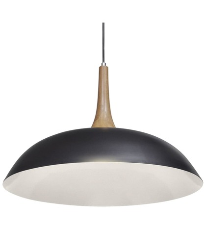vidaxl Suspension Lampe en bois noir d&#39;acier - VIDAXL
