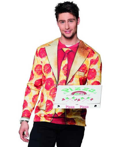 Mr Pizza fopshirt voor volwassenen  - Verkleedkleding