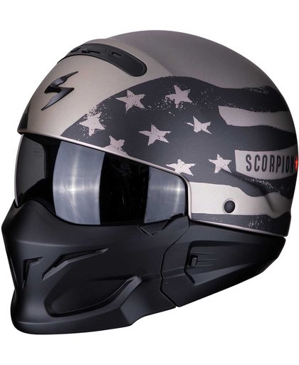 Scorpion Exo Combat Rookie Helmet Silver 2XL