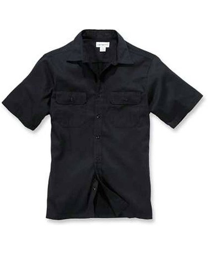 Carhartt Twill Short Sleeve Work Shirt Black Heren