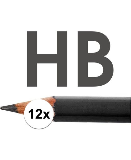 12x HB potloden voor volwassenen hardheid HB