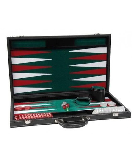 Backgammon koffer groot standaard (groen)