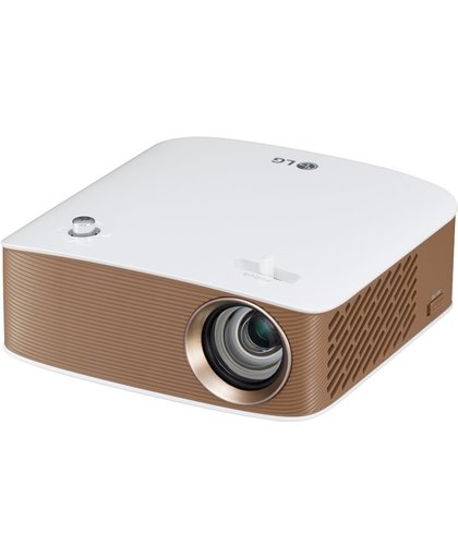 LG PH150G beamer/projector 130 ANSI lumens DLP 720p (1280x720) Draagbare projector Goud, Wit