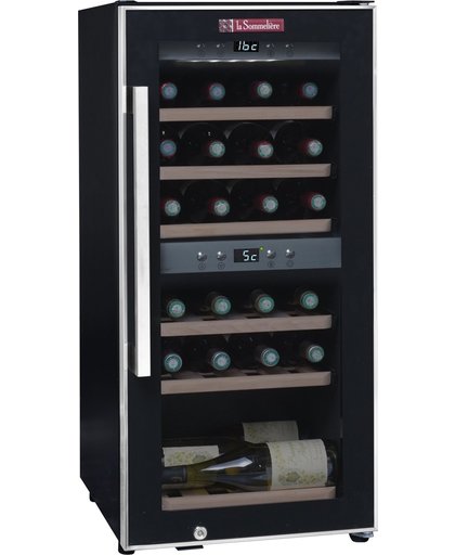 La Sommelière ECS25.2Z - Wijnklimaatkast - Multizone (2) 24 flessen, 6 legplanken, Energieklasse A