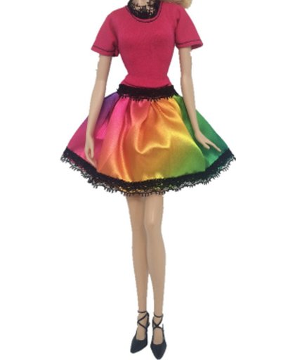 Barbie pop jurk colour
