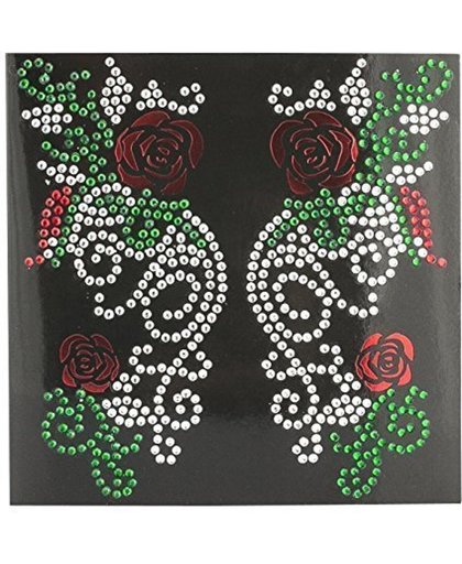 Diamond Painting Crystal Card Kit ® Roses (Black), 15x15 cm, Partial Painting