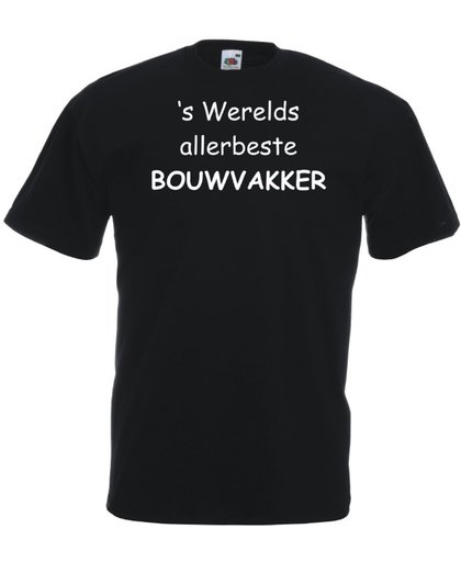 Mijncadeautje T-shirt - 's Werelds beste Bouwvakker - - unisex - Zwart (maat M)