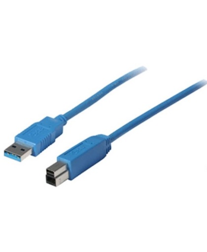 shiverpeaks USB 3.0, 5 m 5m USB A USB B Mannelijk Mannelijk Blauw USB-kabel
