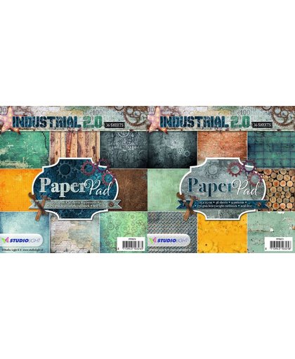 2x Industrial 2.0 Paper Pad Blokken - 170grams Karton - Totaal 72 Vellen