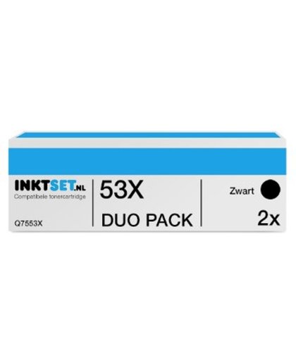 Jamos - Tonercartridges / Alternatief voor de HP 53X (Q7553X) Toner Zwart Duo Pack