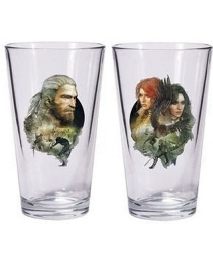 The Witcher 3 - Geralt and Triss with Yennefer Pint Glass Set