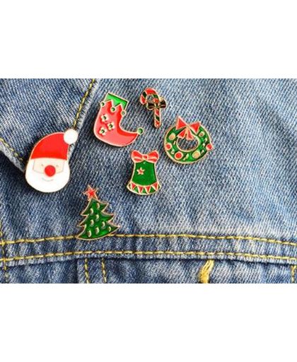 Pin ‘Kerst set (6)’ - stof accessoire en applicatie
