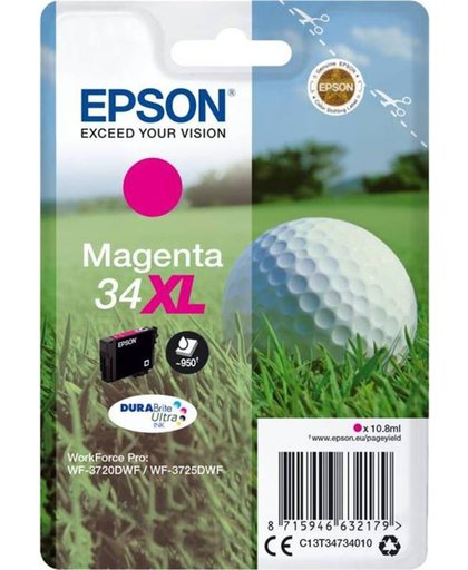 Epson C13T34734010 inktcartridge Magenta 10,8 ml 950 pagina's