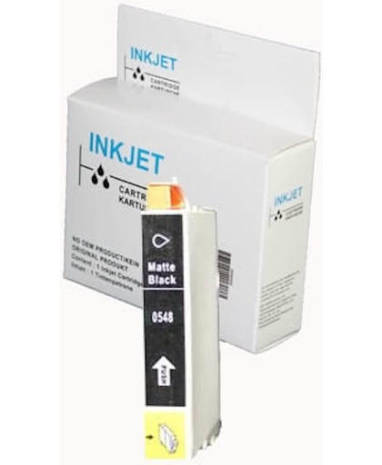 inkt cartridge voor Epson T0548 zwart mat wit Label|Toners-en-inkt