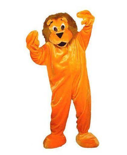 Luxe pluche oranje leeuw kostuum
