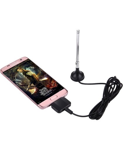 Micro USB Mobiele ATSC TV Tuner Stick ontvanger met Antenne voor Android mobiel of tablet, geschikt voor Noord Amerika (zwart)