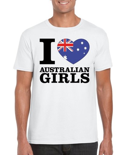 I love Australian girls t-shirt wit heren - Australie shirt S