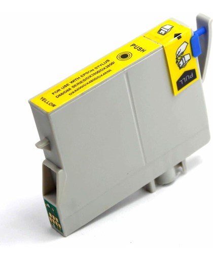 inkt cartridge voor Epson T0614 geel wit Label|Toners-en-inkt
