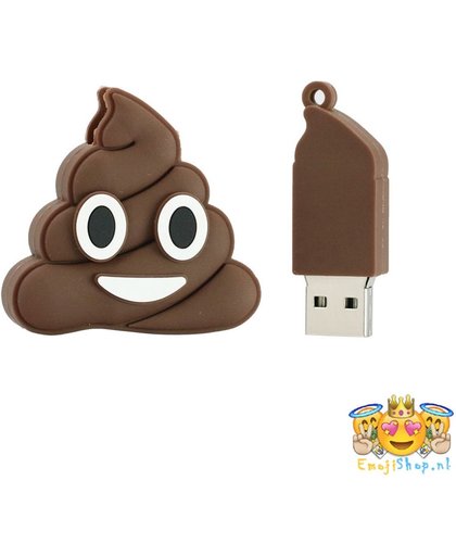 Poop USB Stick 16gb - Prachtige 3D geprinte Poop Emoji - Bekend van Whatsapp