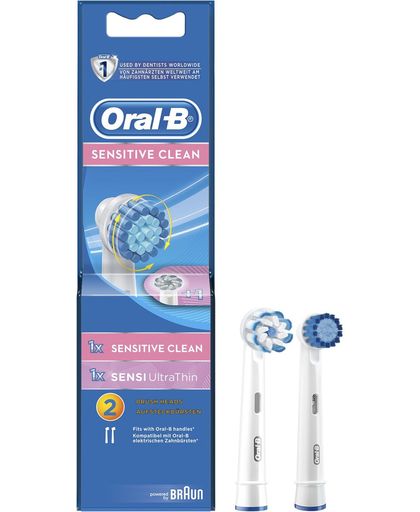 Oral-B (1x) Sensitive Clean + (1x) Sensi Ultrathin - 2 Stuks - Opzetborstels