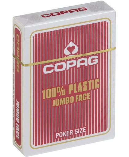 Plastic speelkaarten Rood Jumbo Index - Copag