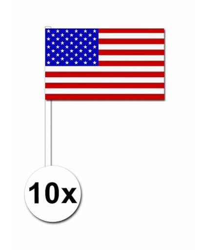 10 Amerika zwaaivlaggetjes
