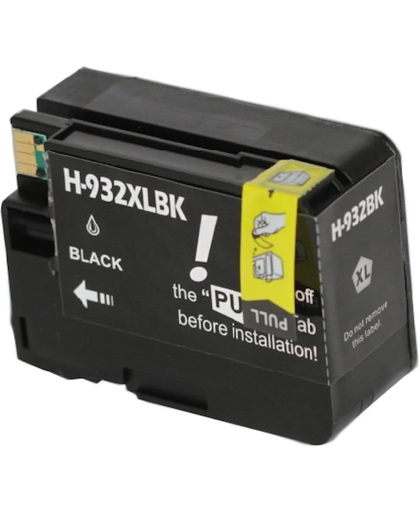 Merkloos - Inktcartridge / Alternatief voor de HP 932XL / Zwart / 30 ml