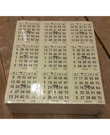 Bingokaarten 1 t/m 75 | 10 Game | Triple - Bingoboek