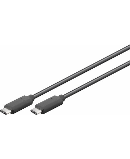 Wentronic 56591 0.5m USB C USB C Mannelijk Mannelijk Zwart USB-kabel