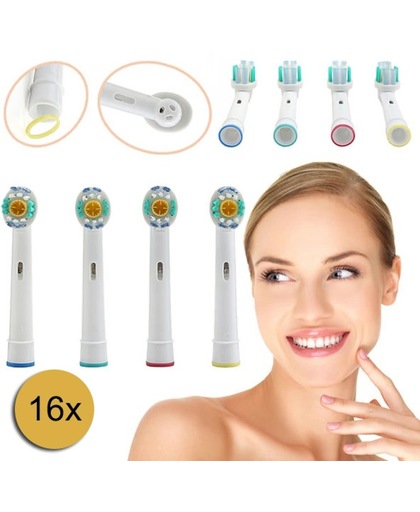Opzet tandenborstels - Opzetborstels passend op Oral B - 16 stuks