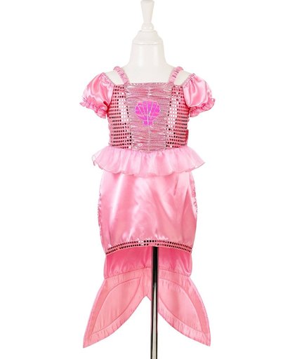 Marina zeemeermin jurk, roze, 5-7 jaar/110-122 cm (1 stuk)