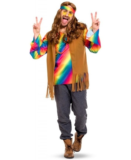 Hippie Outfit Heren - Maat XL - XXL
