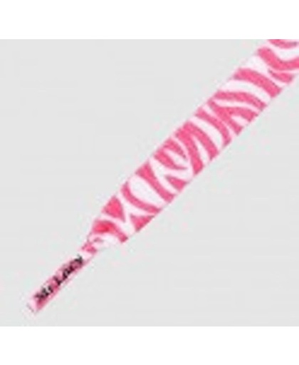 Schoenveter Zebra print Roze Wit - 1 paar Printies veters van MrLacy 130cm lang