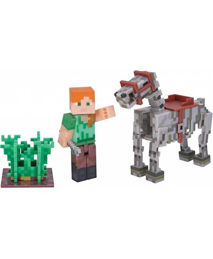 Minecraft Action Figure: Alex with Skeleton Horse