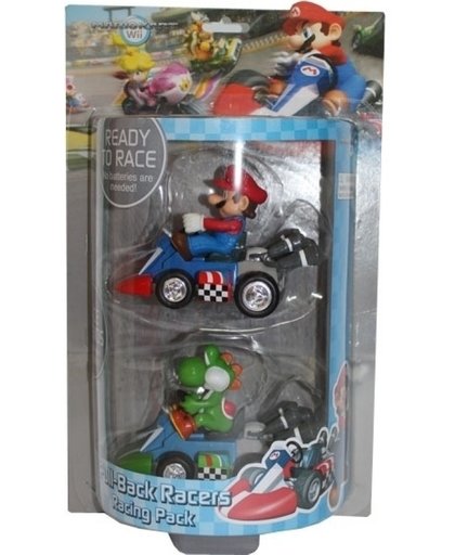 Mario Kart Wii Pull-Back Racer Double Pack (Mario + Yoshi)