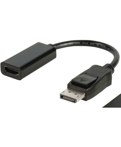 Qatrixx DisplayPort - HDMI adapterkabel DisplayPort male - HDMI input 0,20 m zwart