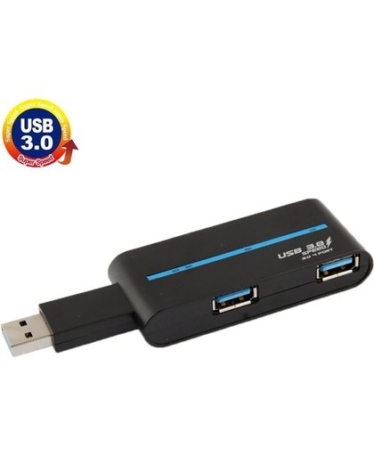 4-Poort USB 3.0 snelheid 480Mbps HUB(zwart)