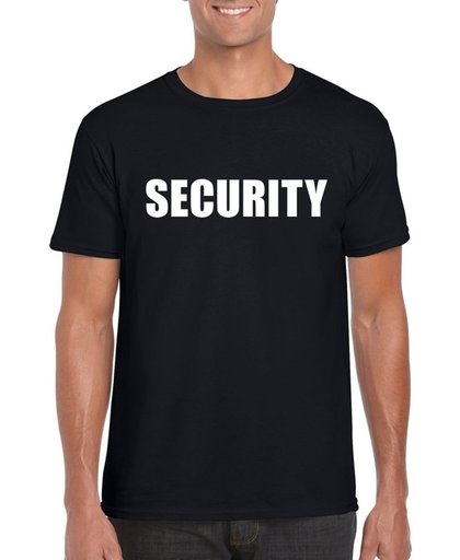 Security tekst t-shirt zwart heren XL